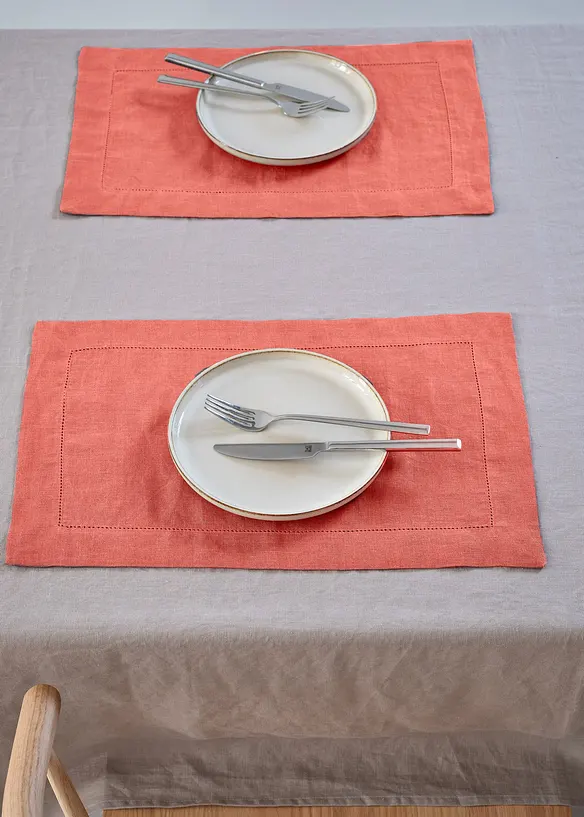 Tovagliette americane in lino (pacco da 2), bonprix