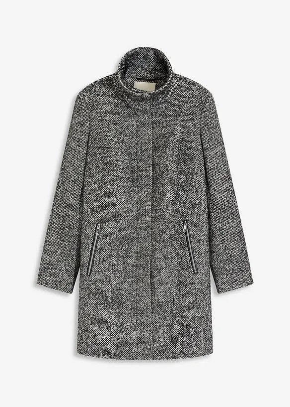 Cappotto corto da mezza stagione in simil lana, bonprix