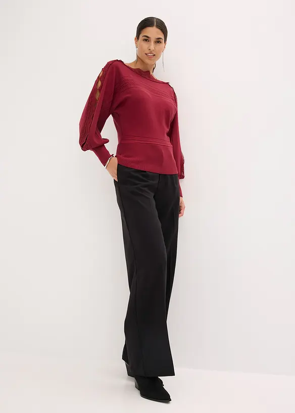 Maglione in filato fine di misto viscosa fluente, bonprix