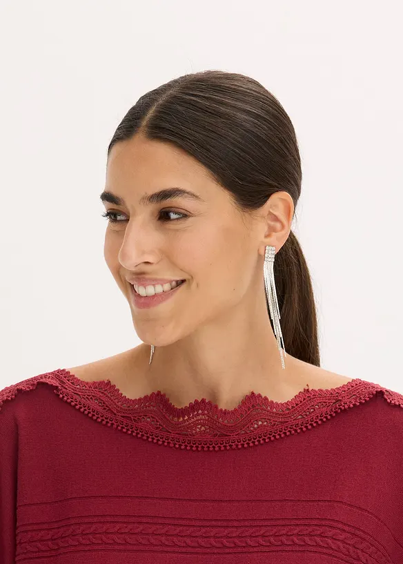 Maglione in filato fine di misto viscosa fluente, bonprix