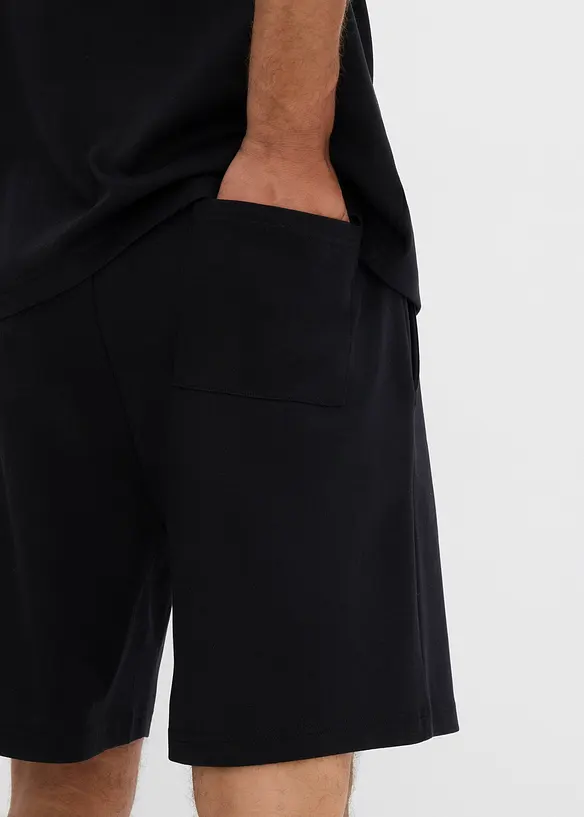 T-shirt e pantaloni corti in cotone biologico pesante (set 2 pezzi), bonprix
