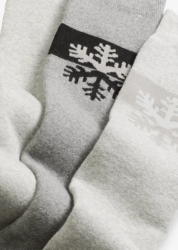 Calzettoni termici con interno in spugna morbida e cotone biologico (pacco da 3 paia), bonprix