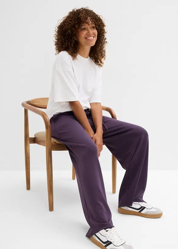 Pantaloni in jersey di interlock pesante, bonprix