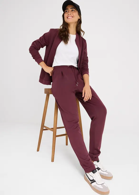 Pantaloni chino in tessuto effetto neoprene, bonprix