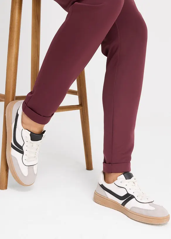 Pantaloni chino in tessuto effetto neoprene, bonprix