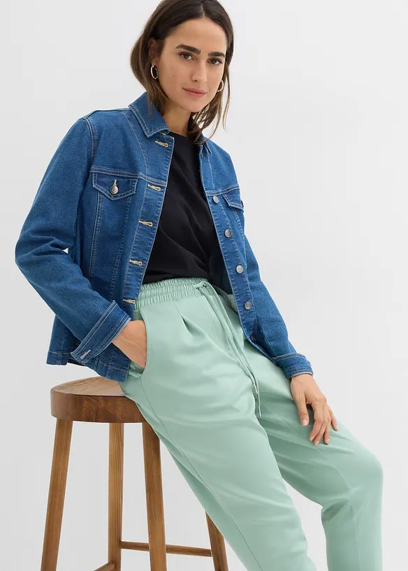 Pantaloni chino in tessuto effetto neoprene, bonprix