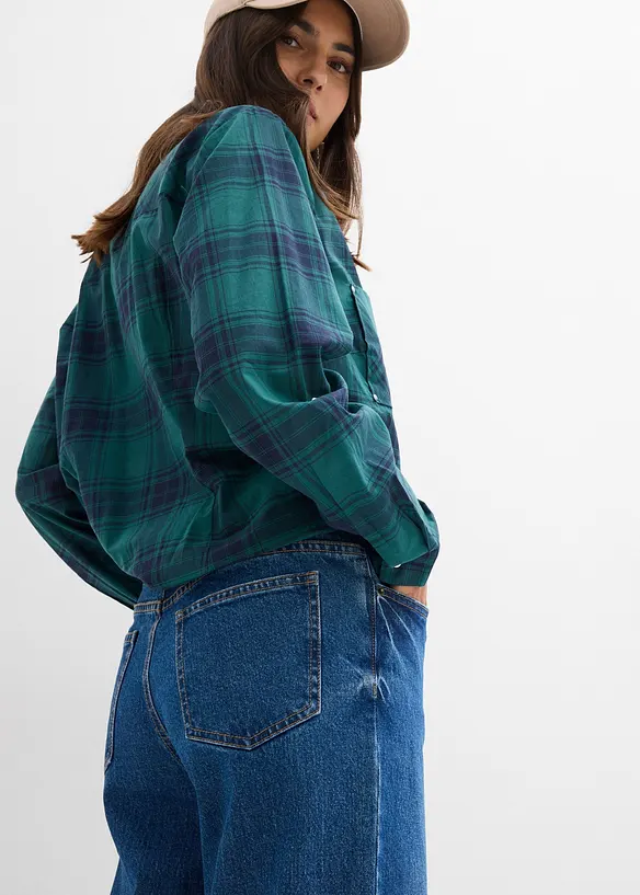 Jeans straight loose, vita media, bonprix