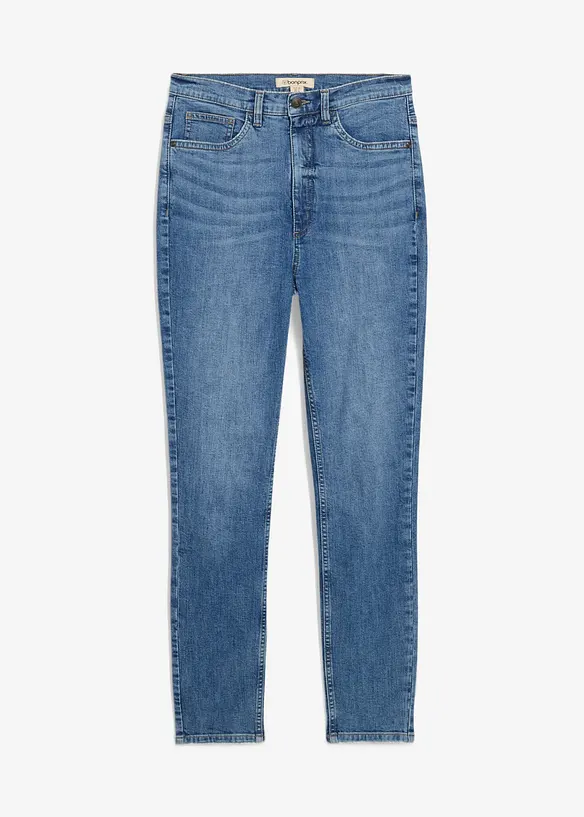 Jeans skinny cropped, vita alta, bonprix