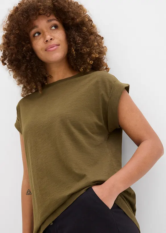 Maglia lunga in puro cotone (pacco da 2), bonprix