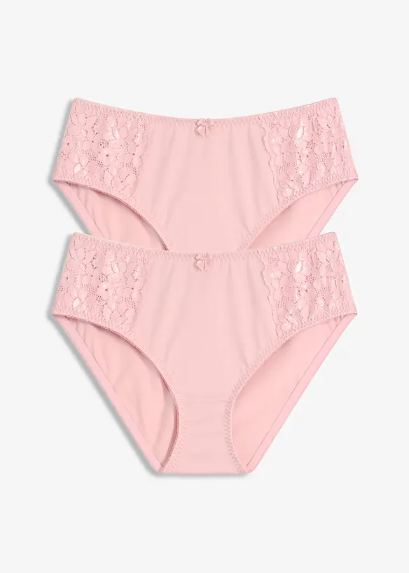 Slip alto con pizzo delicato (pacco da 2), bonprix