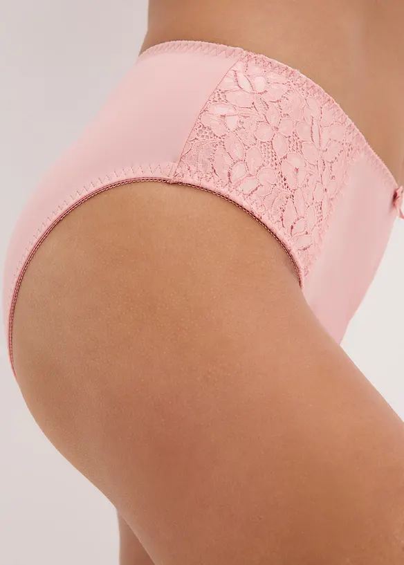 Slip alto con pizzo delicato (pacco da 2), bonprix