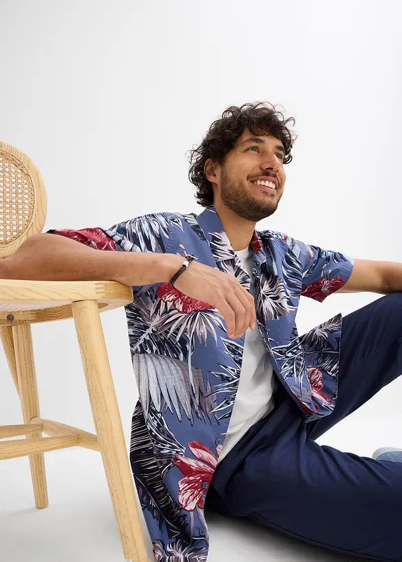 Camicia a maniche corte in puro cotone, bonprix