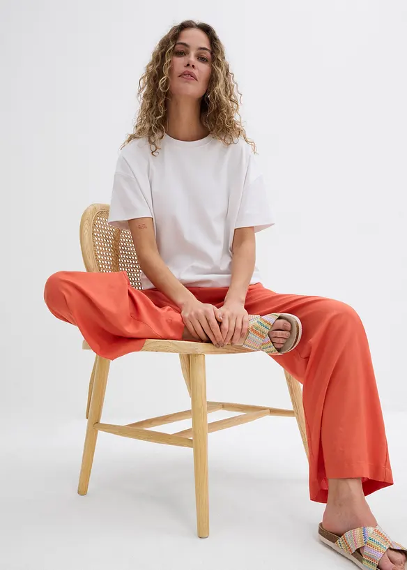 Pantaloni a palazzo con cinta comoda, bonprix