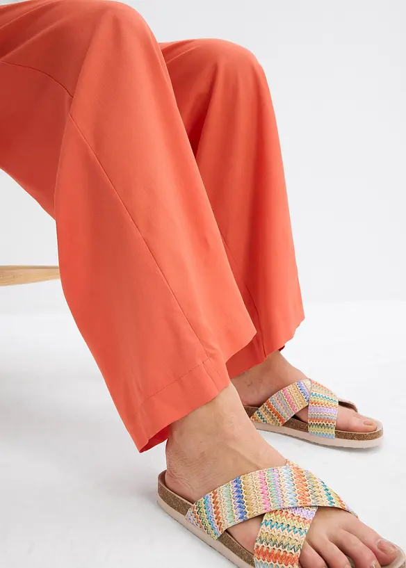 Pantaloni a palazzo con cinta comoda, bonprix