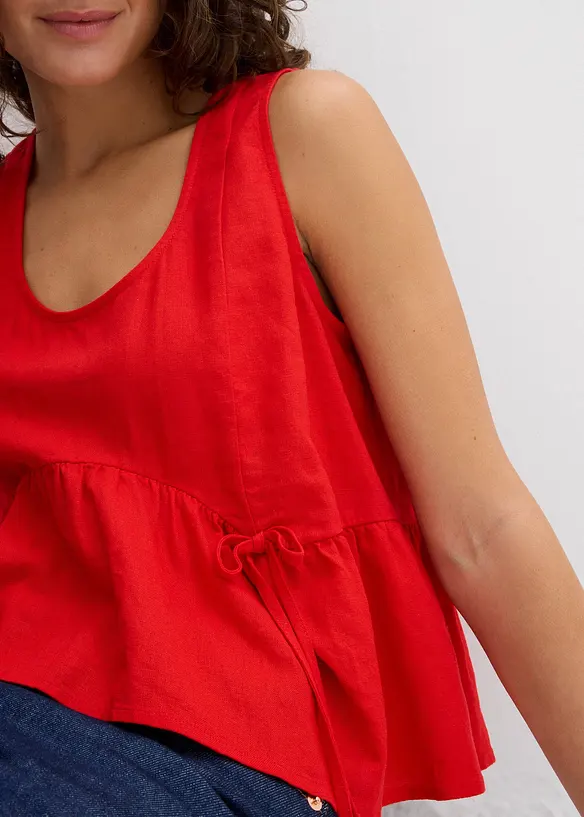Top in misto lino fresco, bonprix