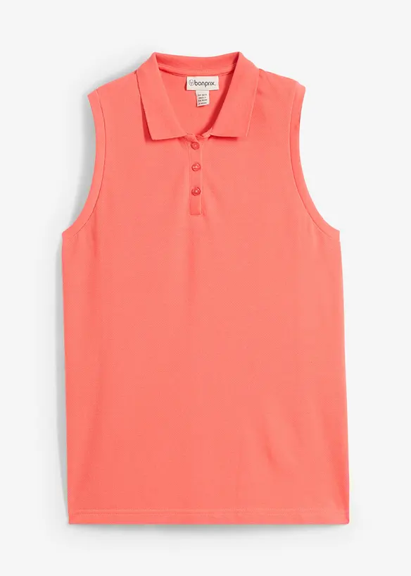Top stile polo in puro cotone biologico, bonprix