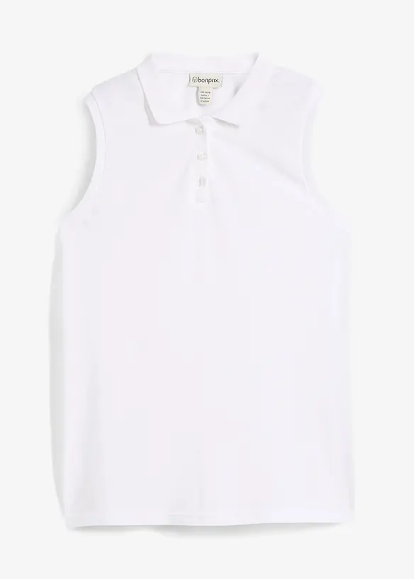 Top stile polo in puro cotone biologico, bonprix