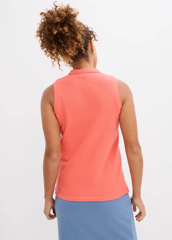 Top stile polo in puro cotone biologico, bonprix