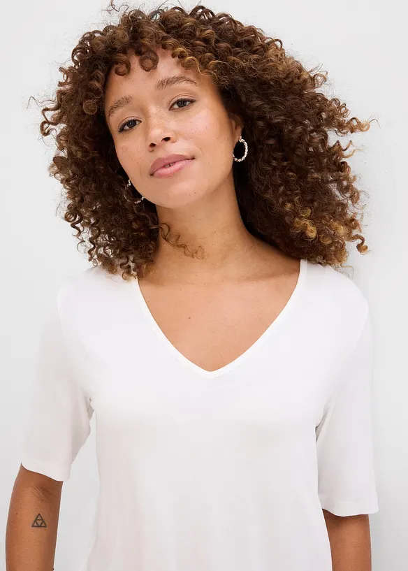 Maglia lunga in viscosa morbida, bonprix