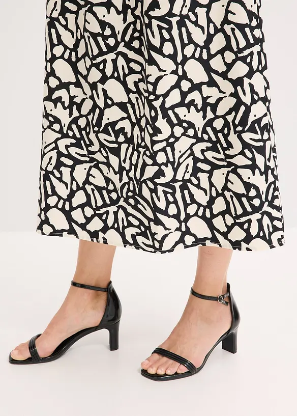 Gonna midi in popeline di cotone, bonprix