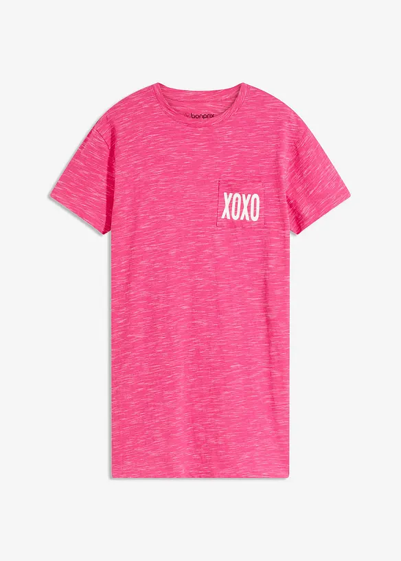 Camicia da notte oversize in filato fiammato, bonprix