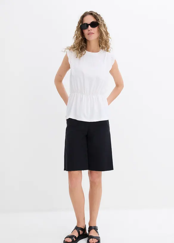 Maglia con dettagli traforati, bonprix