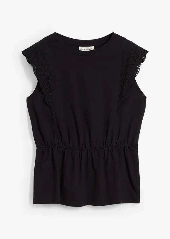 Maglia con dettagli traforati, bonprix