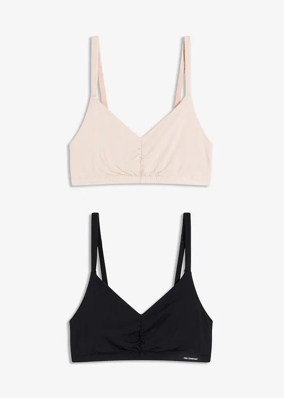 Bralette in modal morbido Feel Comfort (pacco da 2), bonprix