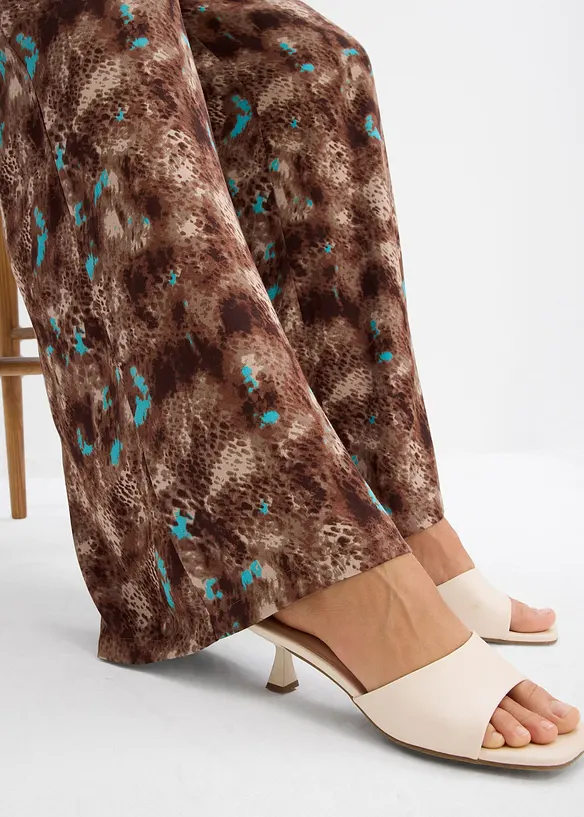Pantaloni con elastico in vita in viscosa fluente, bonprix