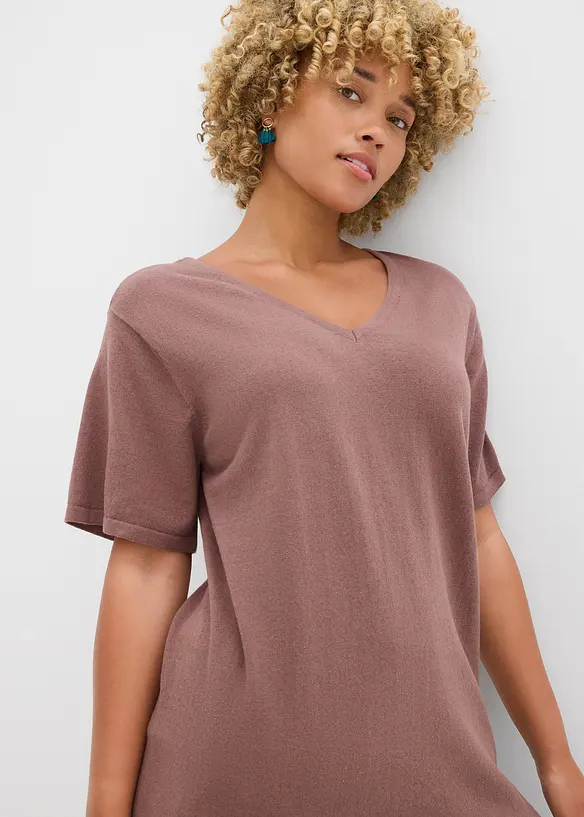 Maglia in fine misto cotone e lino, bonprix