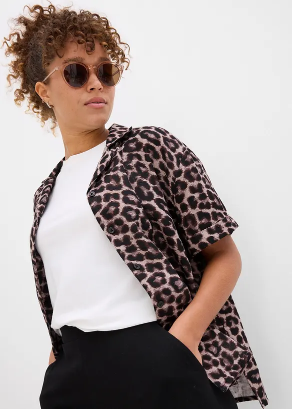 Pantaloni cropped elasticizzati in cotone biologico, bonprix