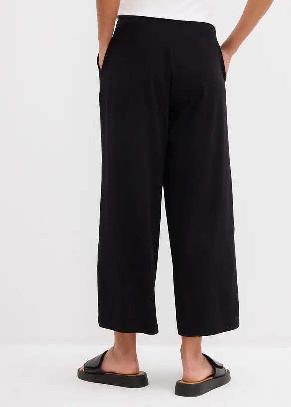 Pantaloni cropped elasticizzati in cotone biologico, bonprix