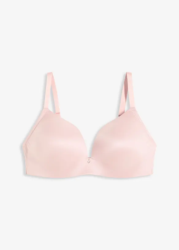 Reggiseno con coppe preformate senza ferretto in materiale lucido, bonprix
