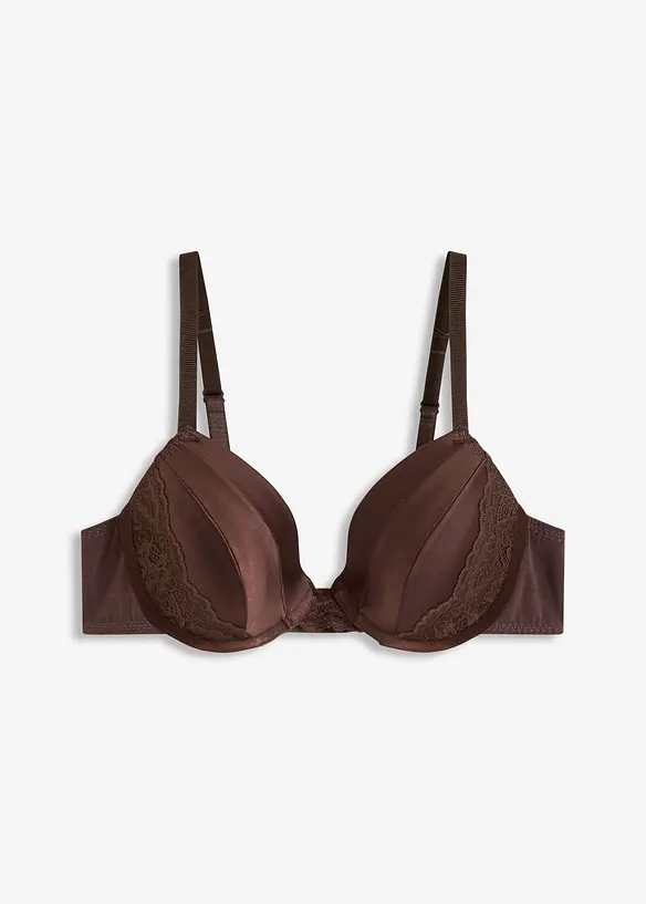 Reggiseno con coppe preformate ed effetto lucido, bonprix