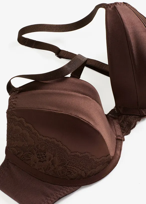 Reggiseno con coppe preformate ed effetto lucido, bonprix
