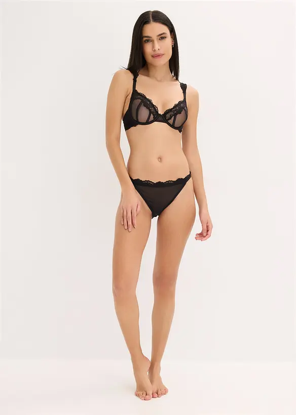 Reggiseno con ferretto in pizzo delicato, bonprix