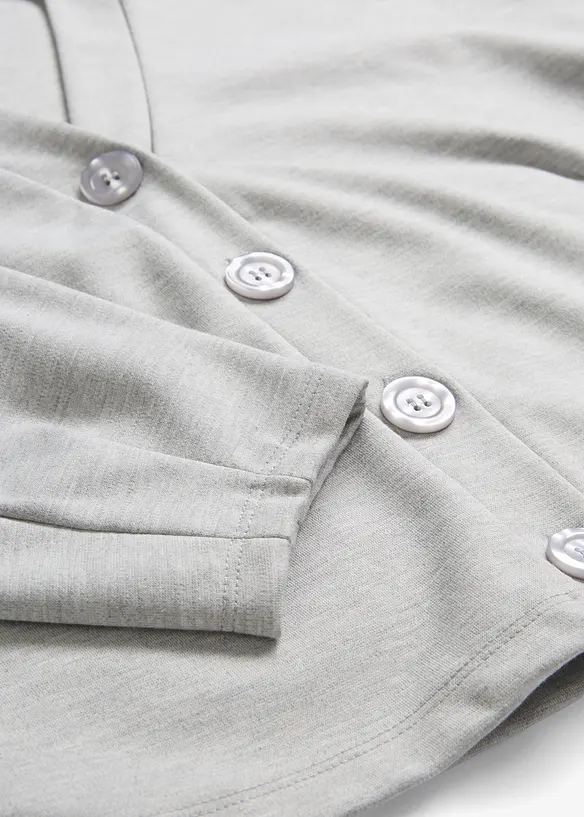COOFANDY Maglietta Henley Uomo Maniche Corte | Leggera In Misto Cotone Con Bottoni | Grigio Chiaro, Taglia XXL
