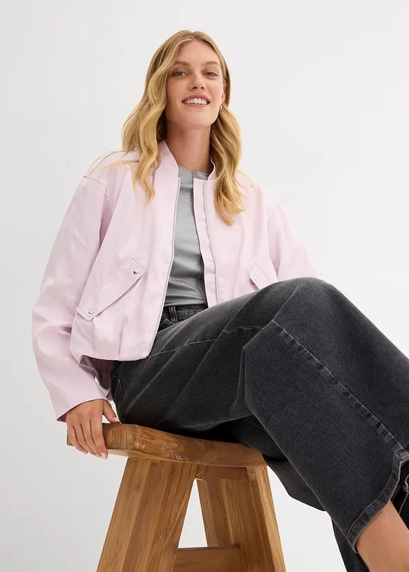 Bomber leggero in misto viscosa lucido, bonprix