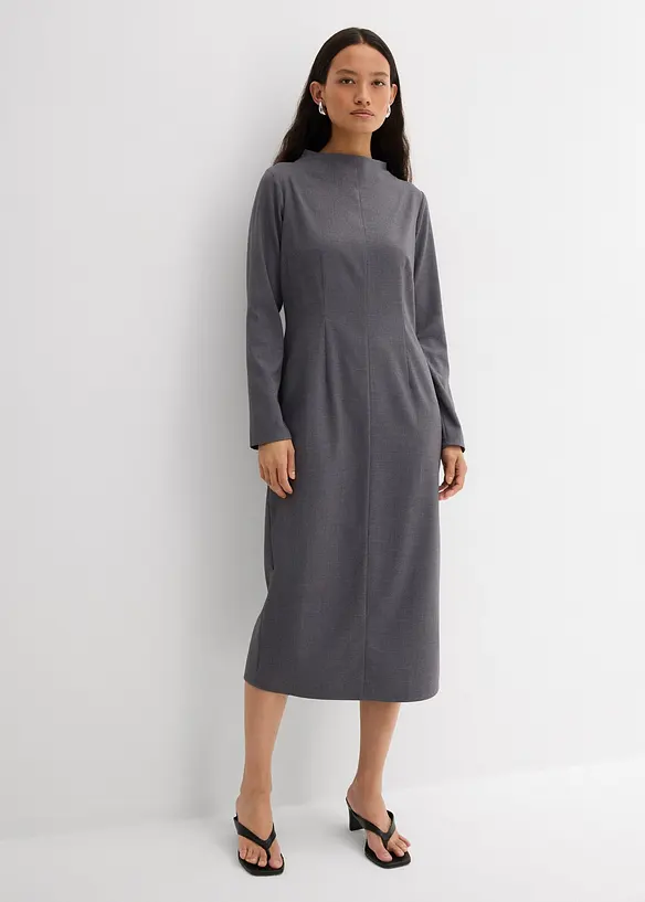 Abito midi in misto viscosa, bonprix