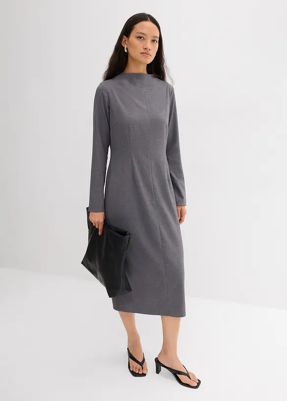 Abito midi in misto viscosa, bonprix