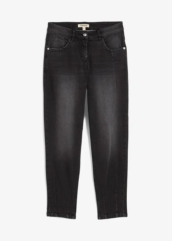 Jeans barrel, vita media, bonprix
