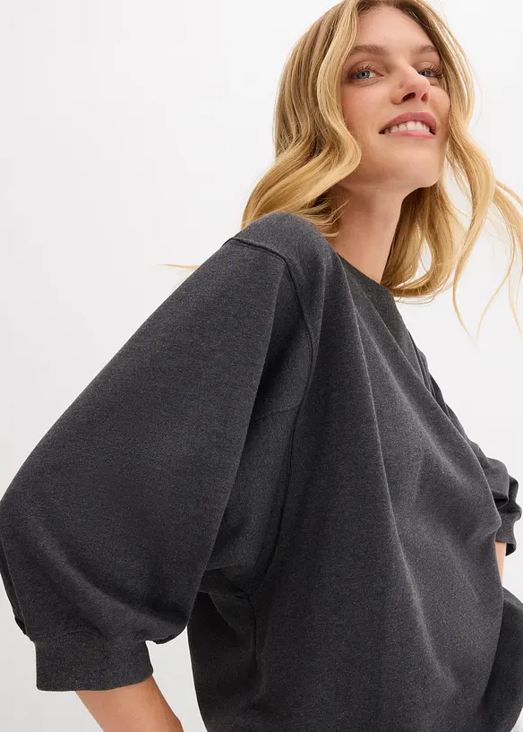 Felpa oversize in puro cotone, bonprix
