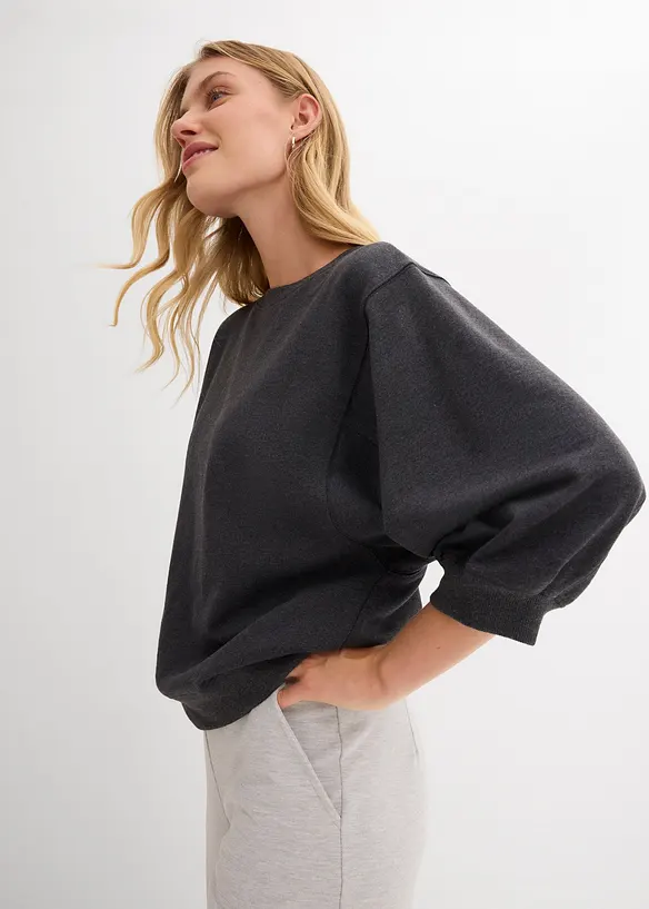 Felpa oversize in puro cotone, bonprix