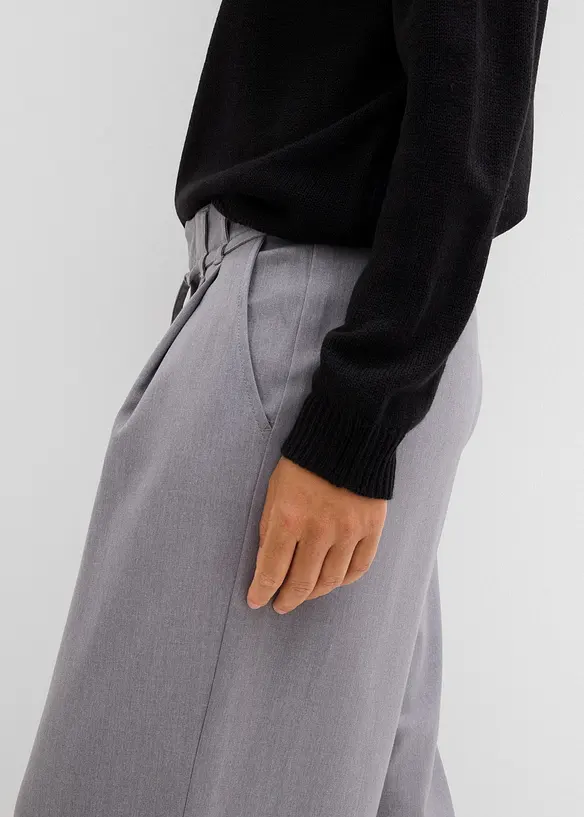 Pantaloni con pinces e cintura da annodare, bonprix