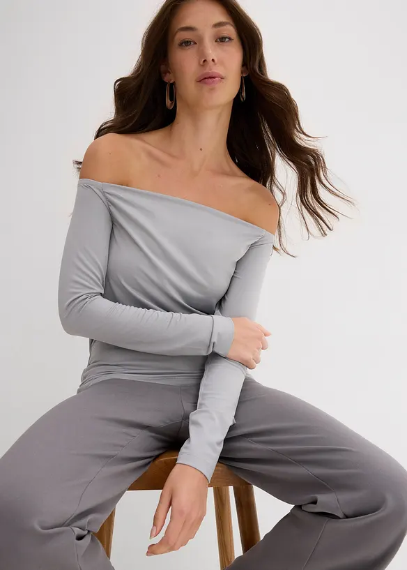 Maglia in jersey leggero a spalle scoperte, bonprix