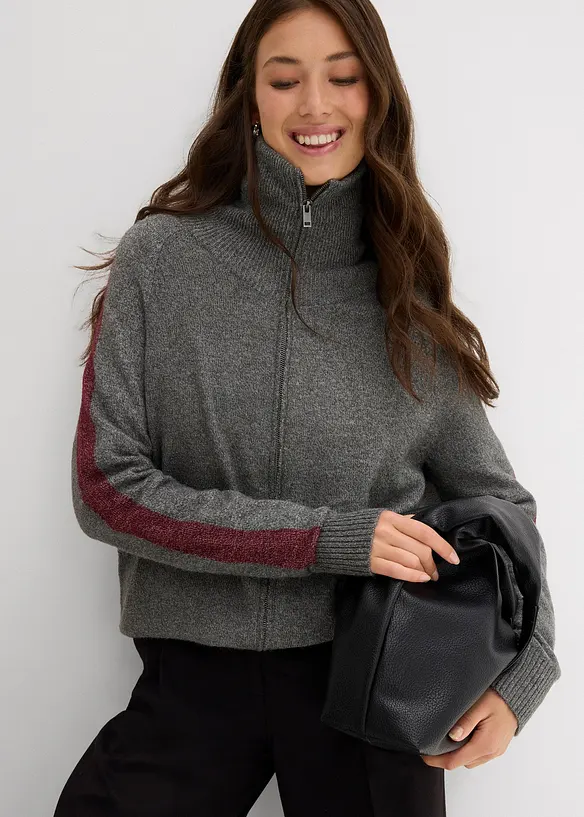 Cardigan in misto lana morbido, bonprix
