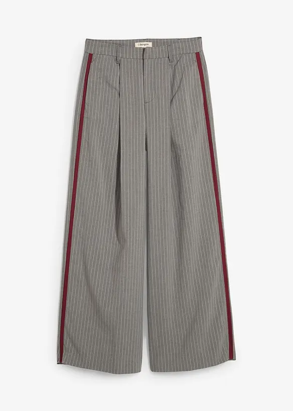 Pantaloni con pinces e bande a contrasto, bonprix