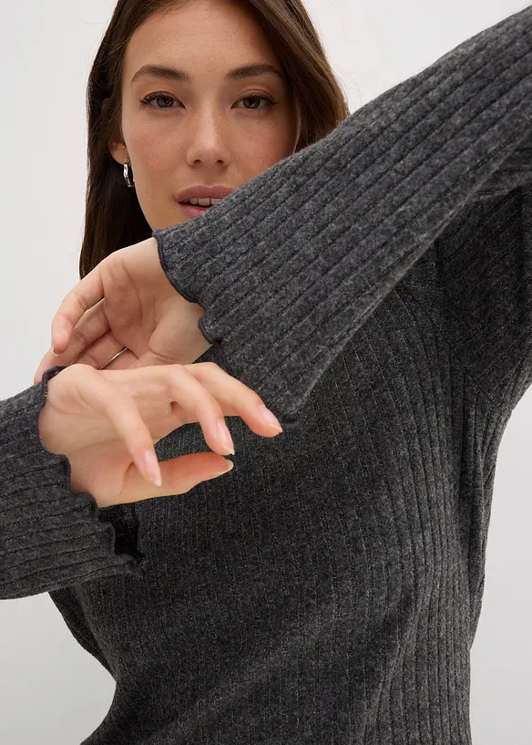 Maglia a costine in soffice misto viscosa, bonprix