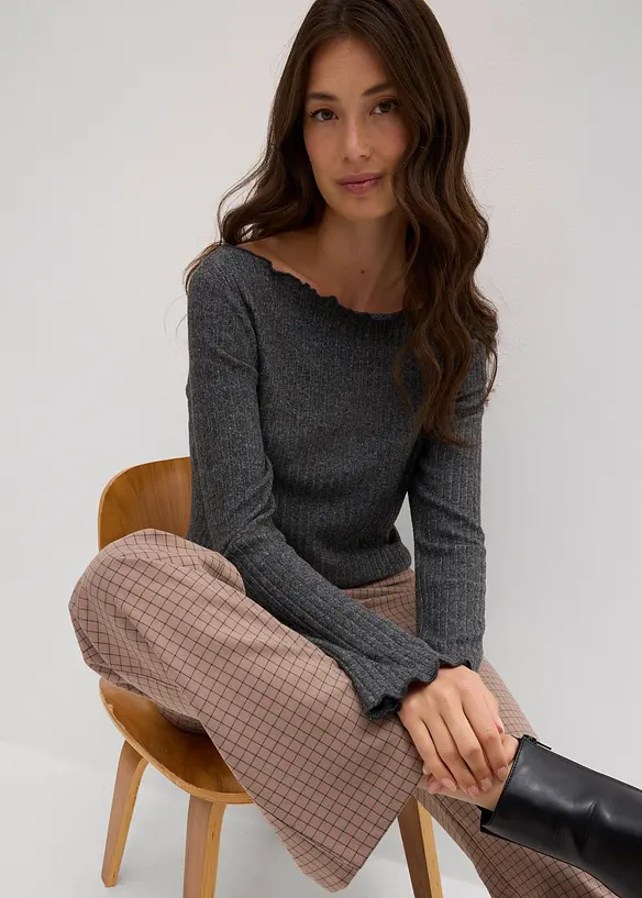 Maglia a costine in soffice misto viscosa, bonprix