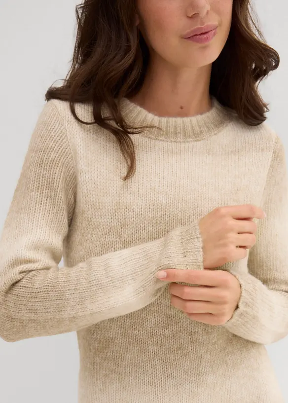 Abito in morbida maglia misto lana, bonprix